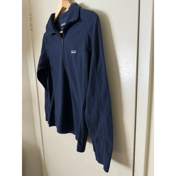 Patagonia Micro D Fleece Jacket Womens XS Blue 1/4 Zip Pullover Lightweight - Picture 4 of 10